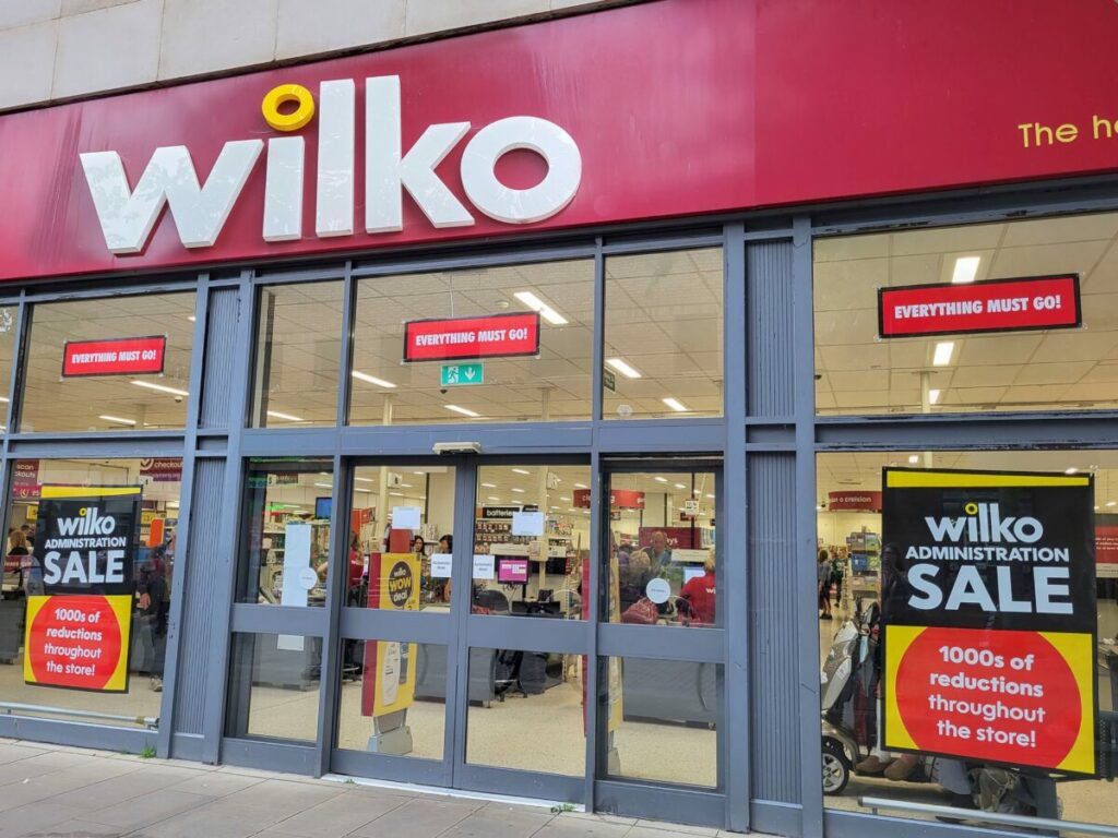 Retailer: Wilko store front